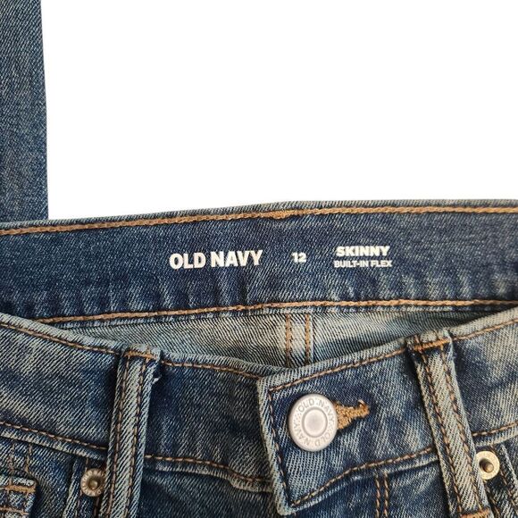 Old Navy Built-In Flex Skinny Jeans Boys Hudson Size 12 NWOT - Picture 8 of 12